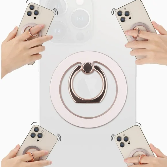 MagSafe Phone grip Holder Kickstand Phone Grip Finger Ring Grip Rose Gold - Picture 6 of 7